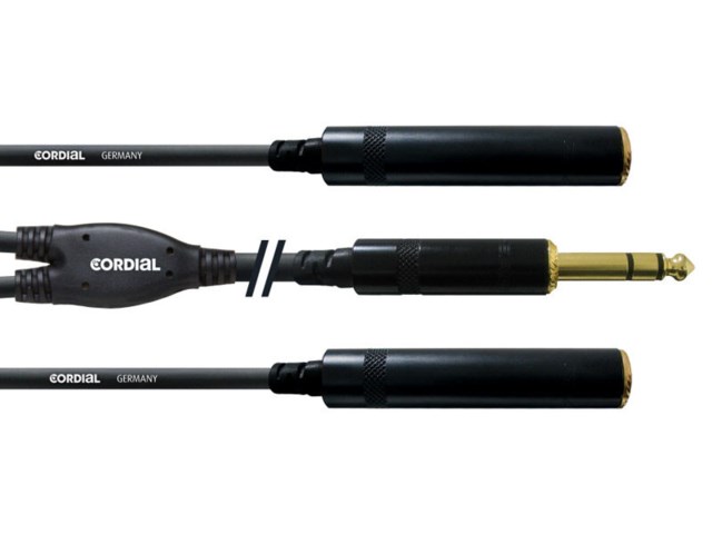 Cordial Tele 6,3 mm stereo - 2xTele 6,3 mm stereo -