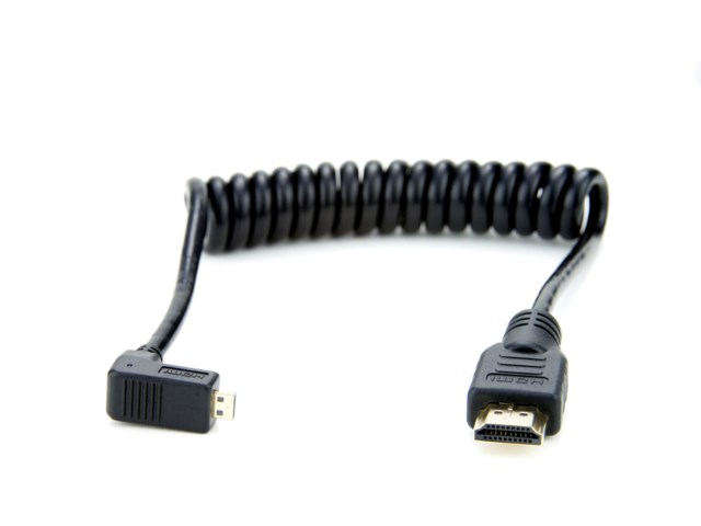 Atomos HDMI-kaapelin kulmainen mikro-D-uros - A-uros 30-45 cm