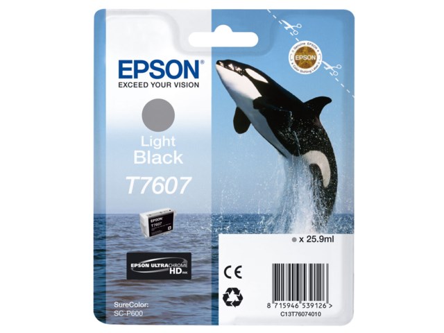 Epson Mustepatruuna vaalea musta 25,9 ml T7607 / SC-P600