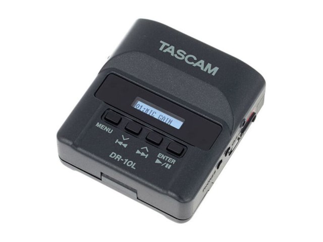 Tascam DR-10L recorder + lavalier mikrofoni