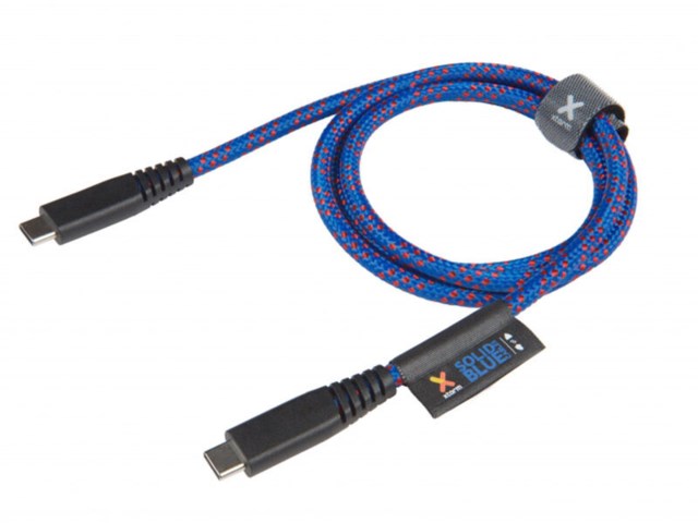 xtorm USB-C kabel till USB-C PD Solid Blue 1 meter