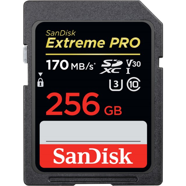 SanDisk Muistikortti SDXC Extreme Pro 256GB 170MB/s UHS-I V30 U3 C10
