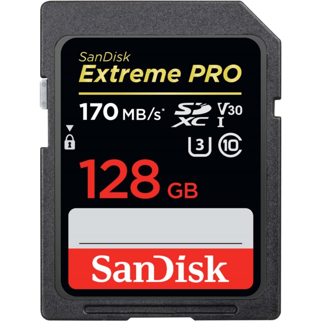 SanDisk Muistikortti SDXC Extreme Pro 128GB 170MB/s UHS-I V30 U3 C10