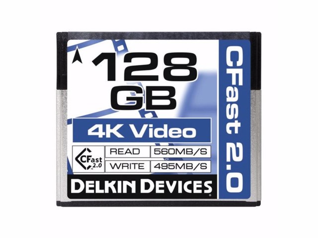 Delkin Devices Minneskort Cinema CFast 2.0 R560/W495 128GB  560MB/s (VPG-130)