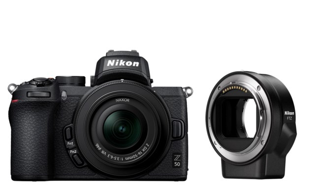 Nikon Z50 + 16-50mm f/3,5-6,3 + FTZ adapter