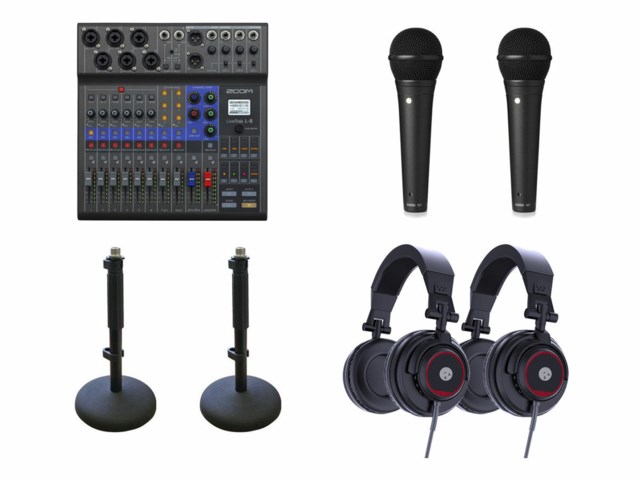 Zoom Podcastkit Zoom LiveTRAK L-8 + 2 kpl Røde M1