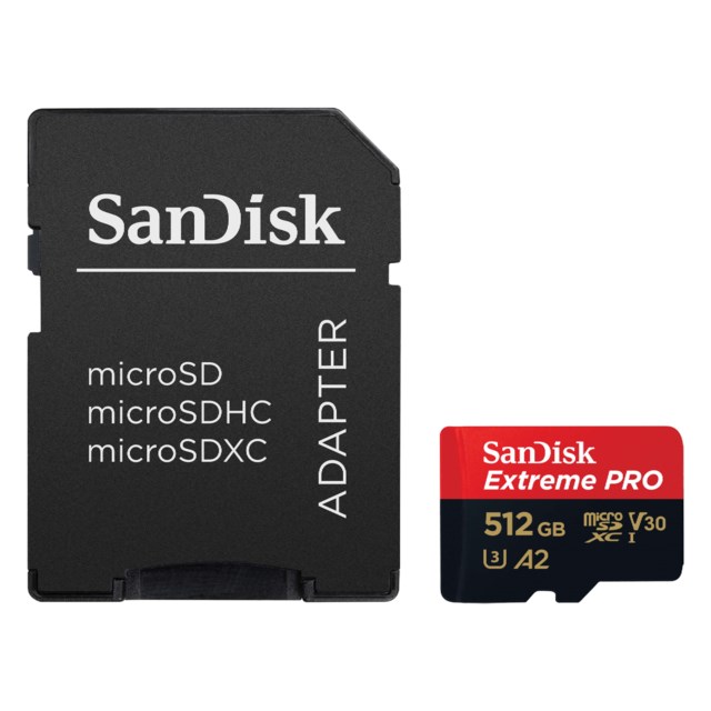 SanDisk microSDXC Extreme Pro 512GB 170MB/s UHS-I U3 V30