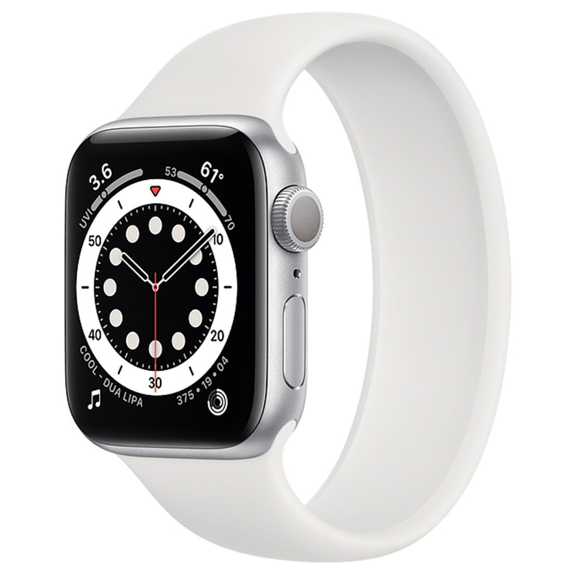 Apple Watch Series 6 GPS, 44mm Space Gray Aluminium Case with Black Sport  Band - Regular, Model A2292