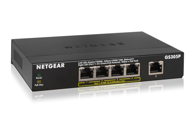 Netgear GS305P v2 5-Port Unmanaged Switch PoE