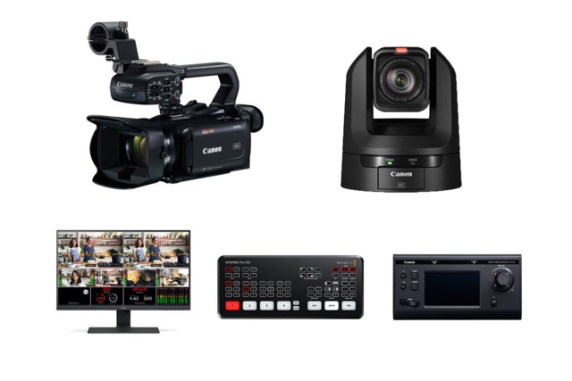 Canon PTZ Streaming-paketti 1 x XA40 1 x CR-N300 + KH26P + IP100 + ATEM Mini Pro ISO + Tarvikkeet