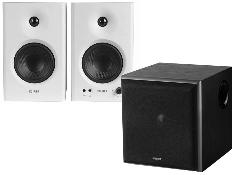 Edifier MR4 Black + T5 Subwoofer Kit Scandinavian Photo