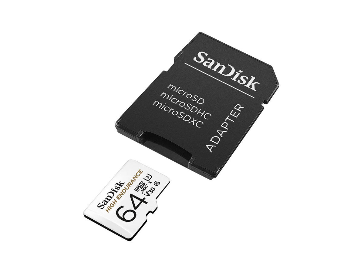 SanDisk MicroSDXC 64GB V30 High Endurance med adap | Scandinavian Photo